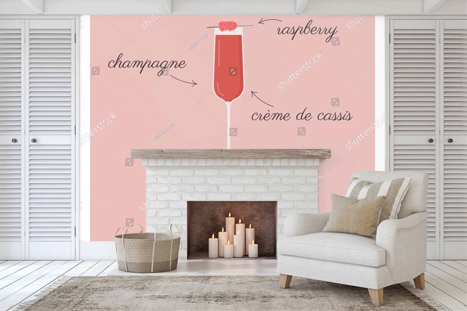 Radosny kir royale w letnich odcieniach