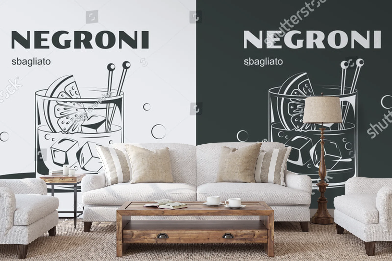 Orzeźwiający negroni w tropikalnej scenerii