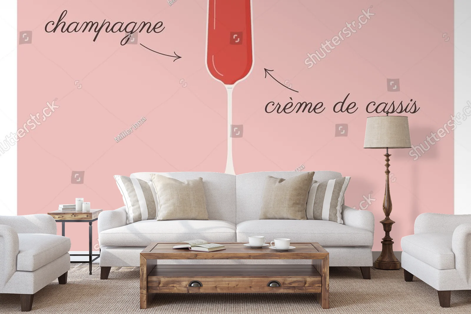 Radosny kir royale w letnich odcieniach