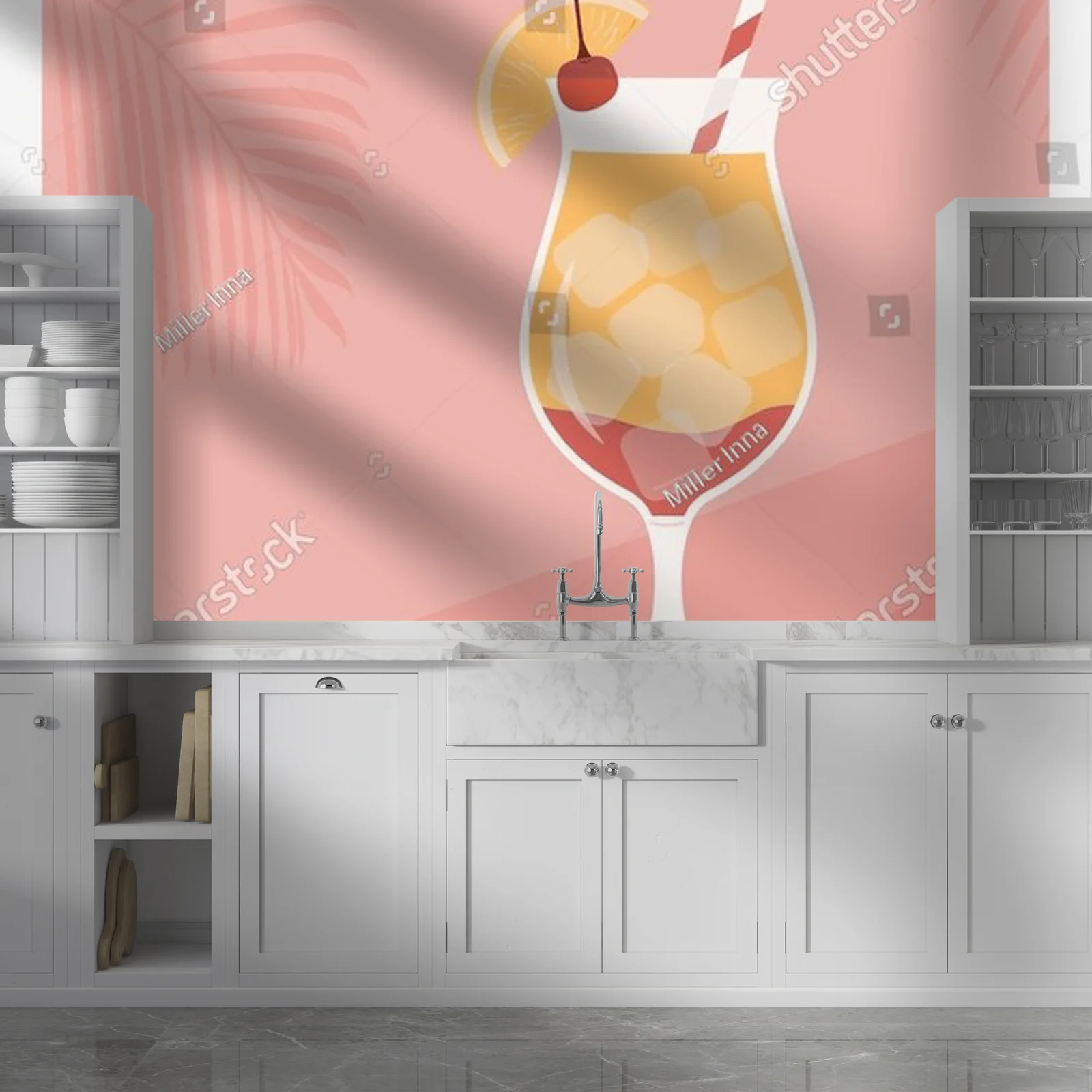 Egzotyczny koktajl w pastelowych tonach