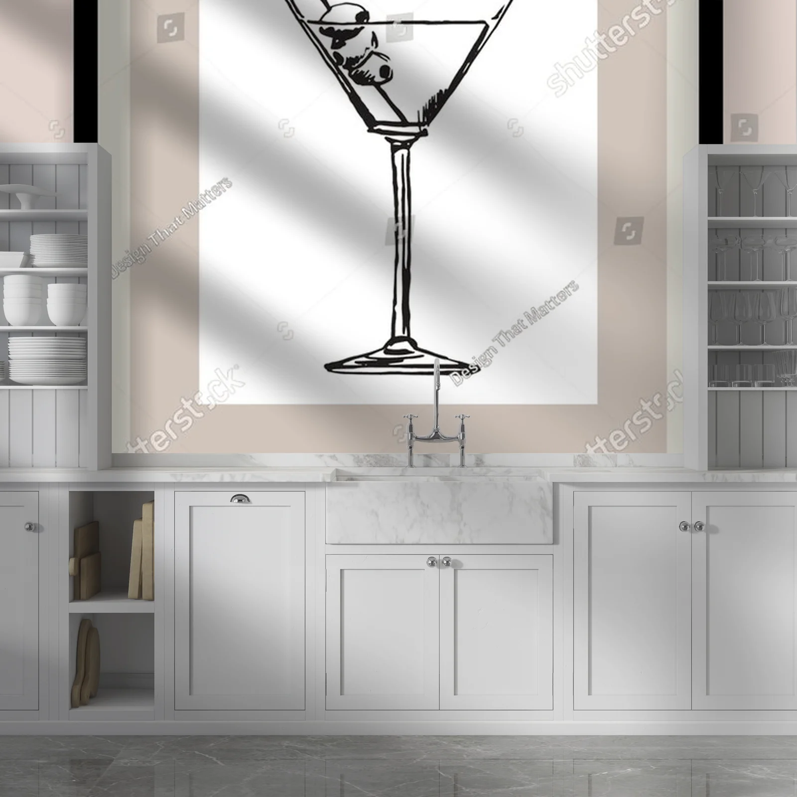 Elegancka ilustracja koktajli w pastelowych tonacjach