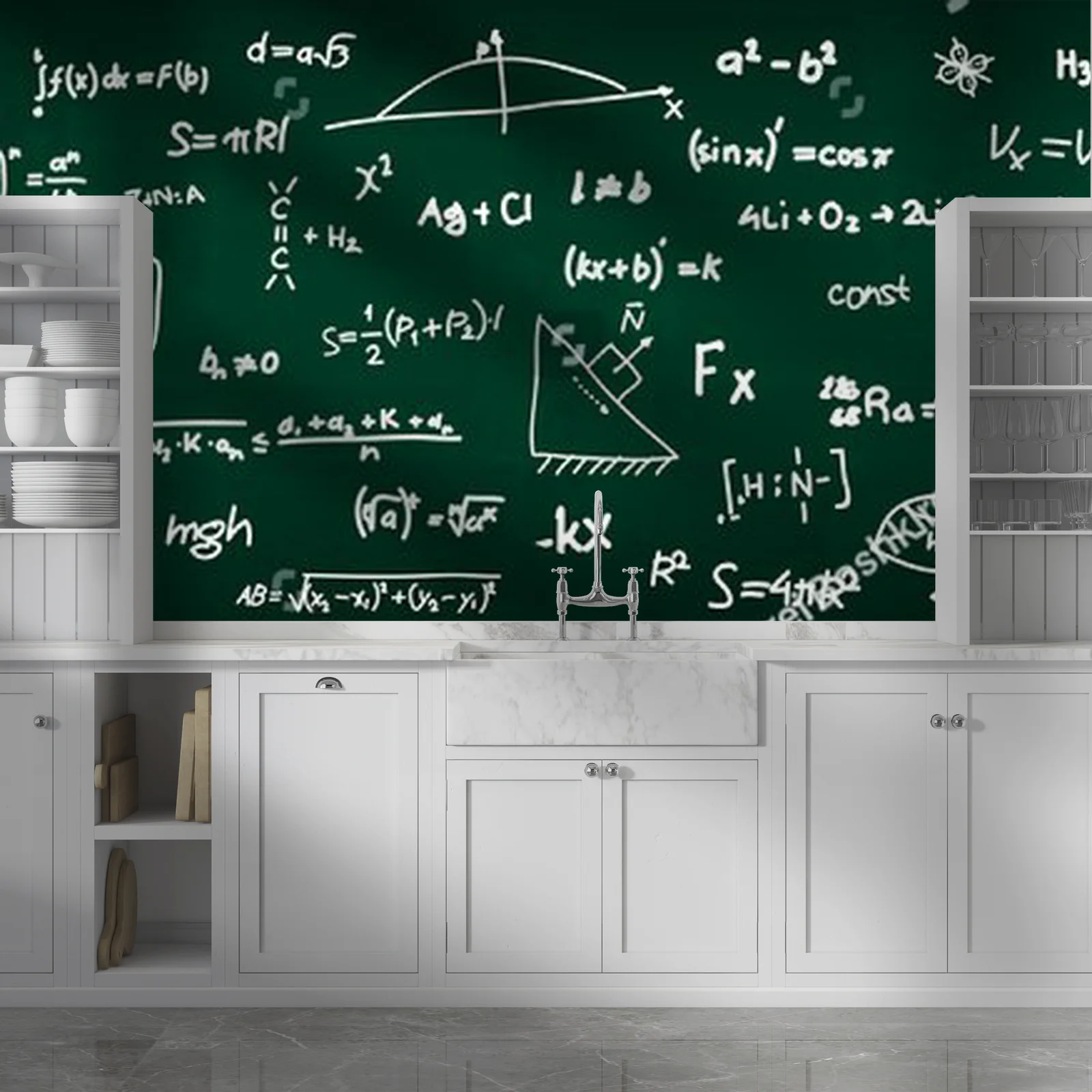 Geometryczne inspiracje na ciemnozielonym tle