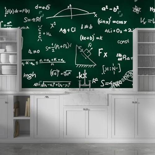 Geometryczne inspiracje na ciemnozielonym tle