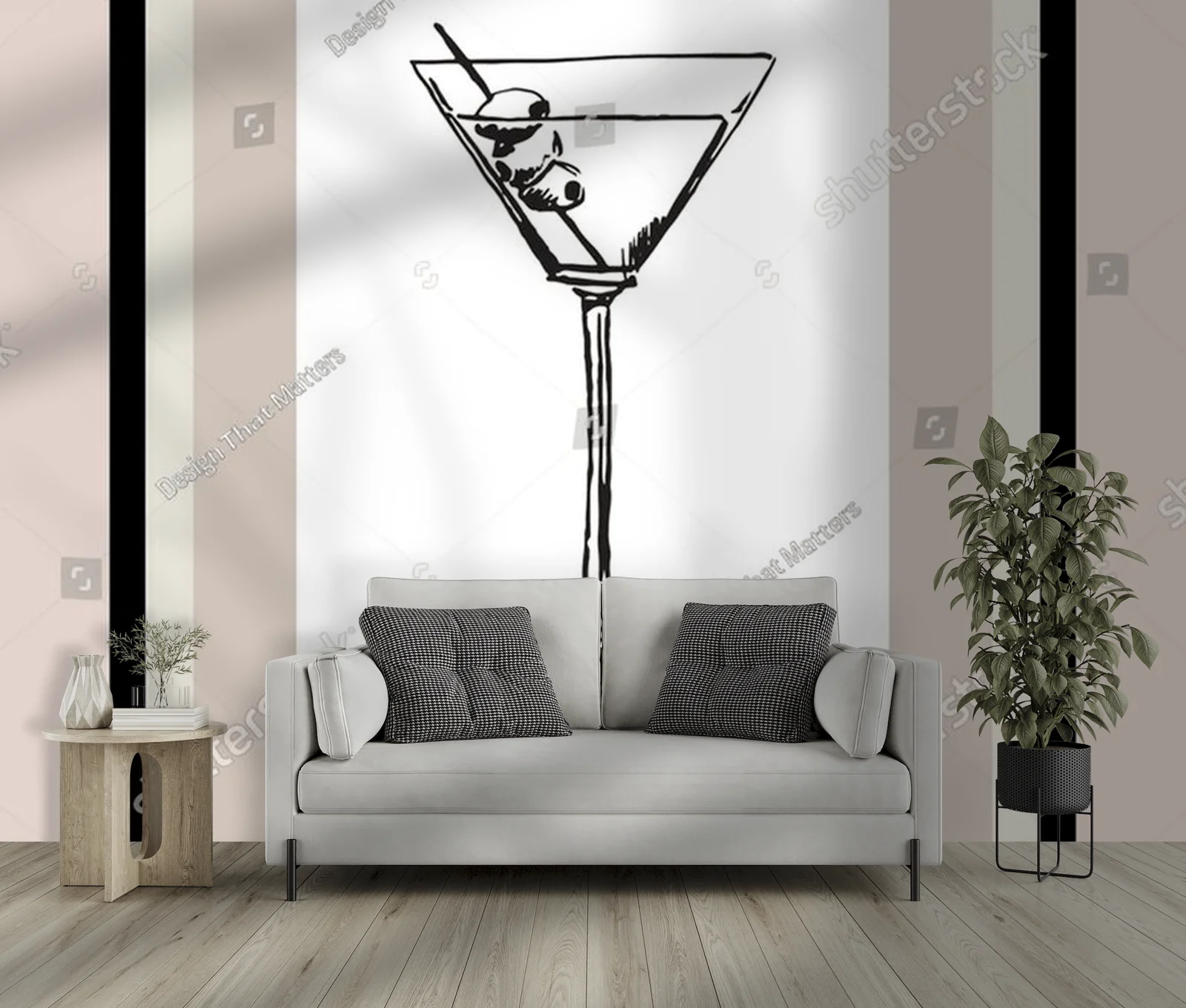Elegancka ilustracja koktajli w pastelowych tonacjach