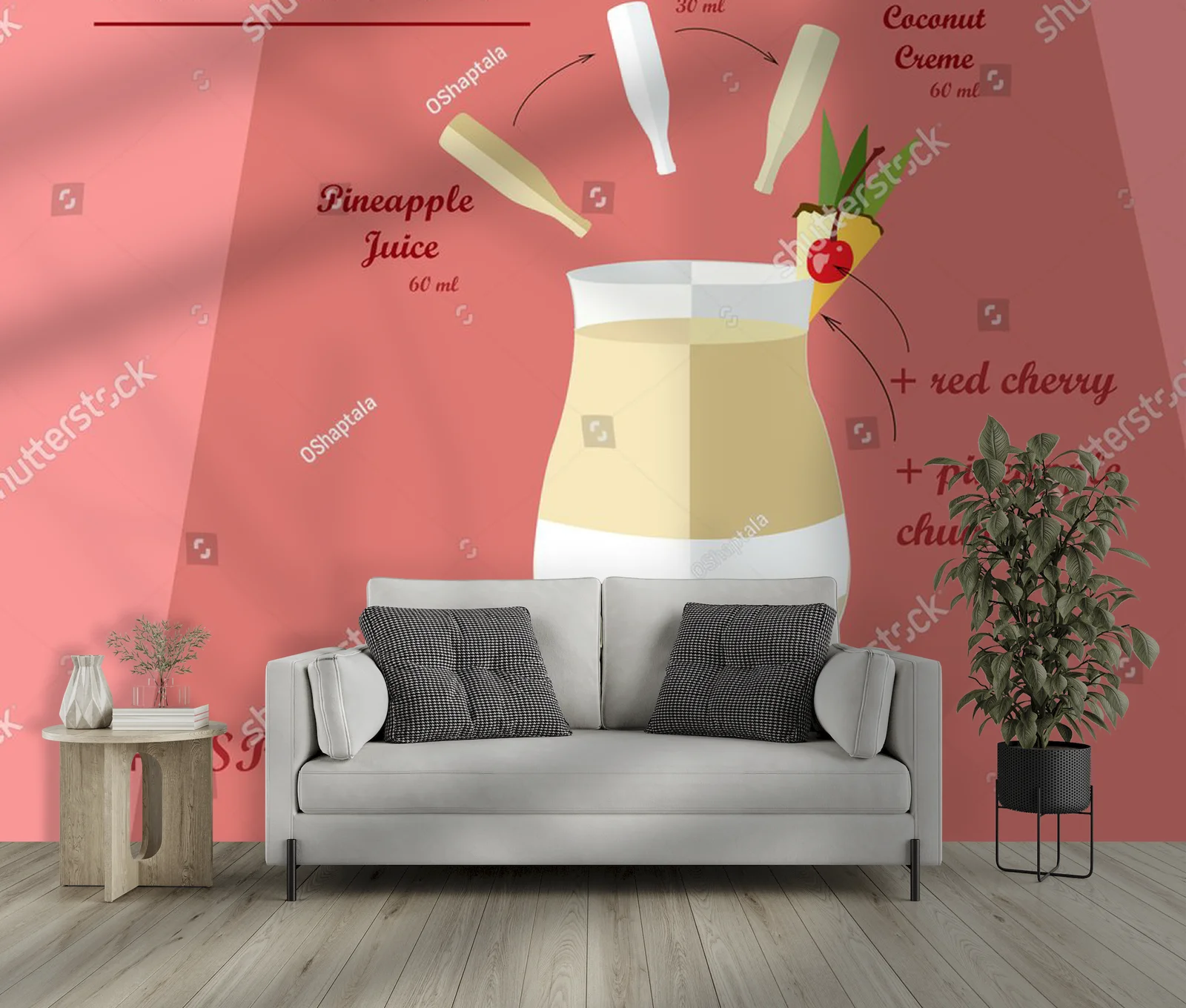 Soczysta Pina Colada w bajkowych kolorach