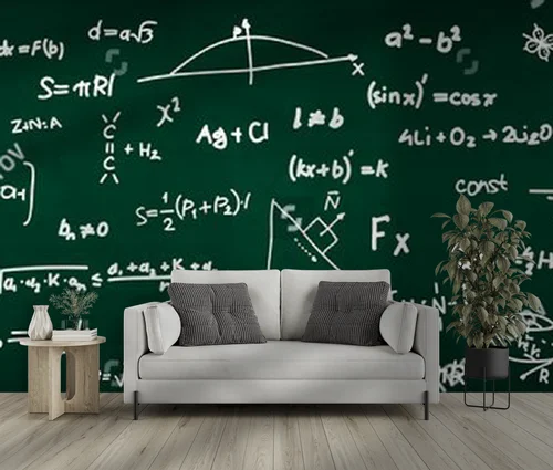 Geometryczne inspiracje na ciemnozielonym tle