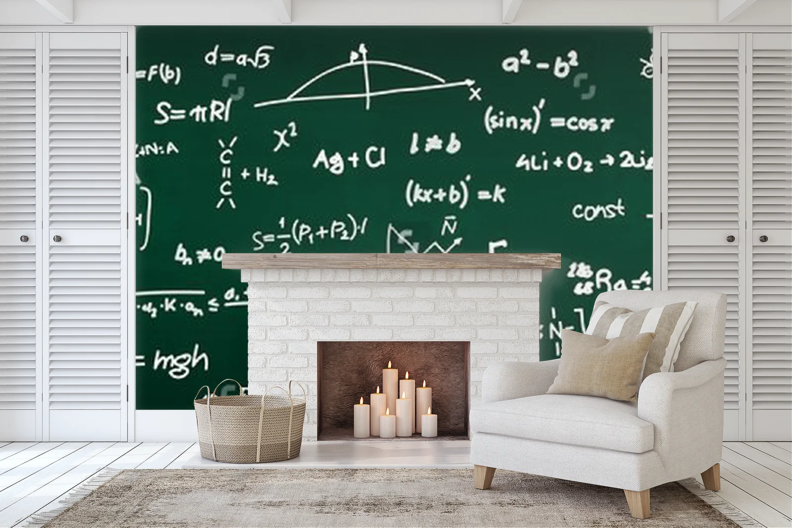 Geometryczne inspiracje na ciemnozielonym tle