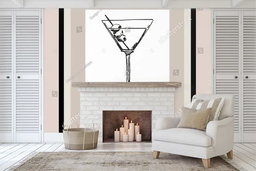 Elegancka ilustracja koktajli w pastelowych tonacjach