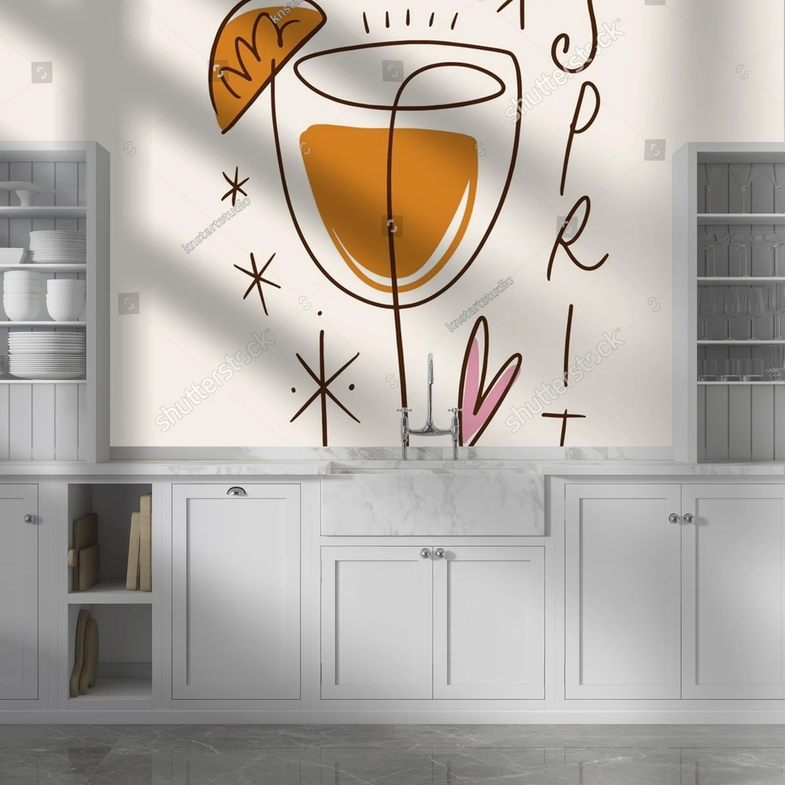 Stylowa kompozycja letnich drinków w pastelowych tonach