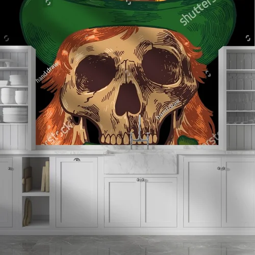 Leprechaun skull: magiczna ilustracja na każdą okazję