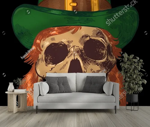 Leprechaun skull: magiczna ilustracja na każdą okazję