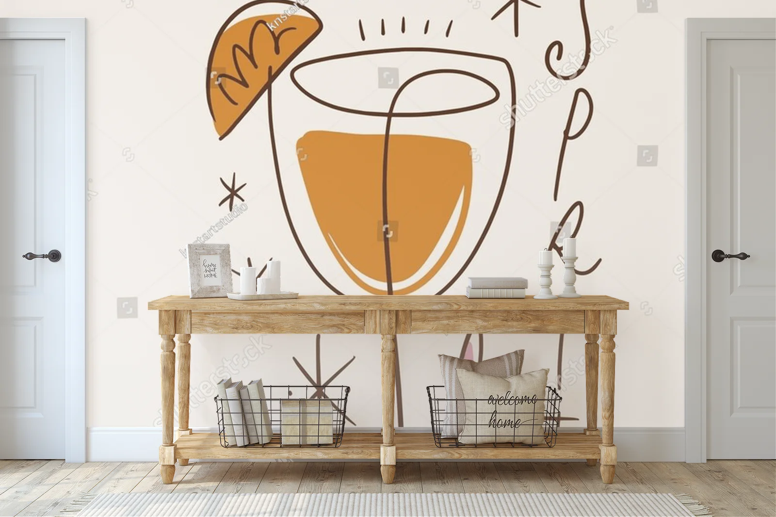 Stylowa kompozycja letnich drinków w pastelowych tonach