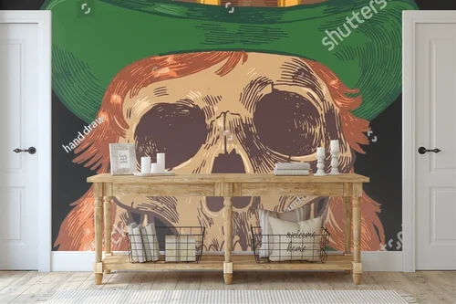 Leprechaun skull: magiczna ilustracja na każdą okazję