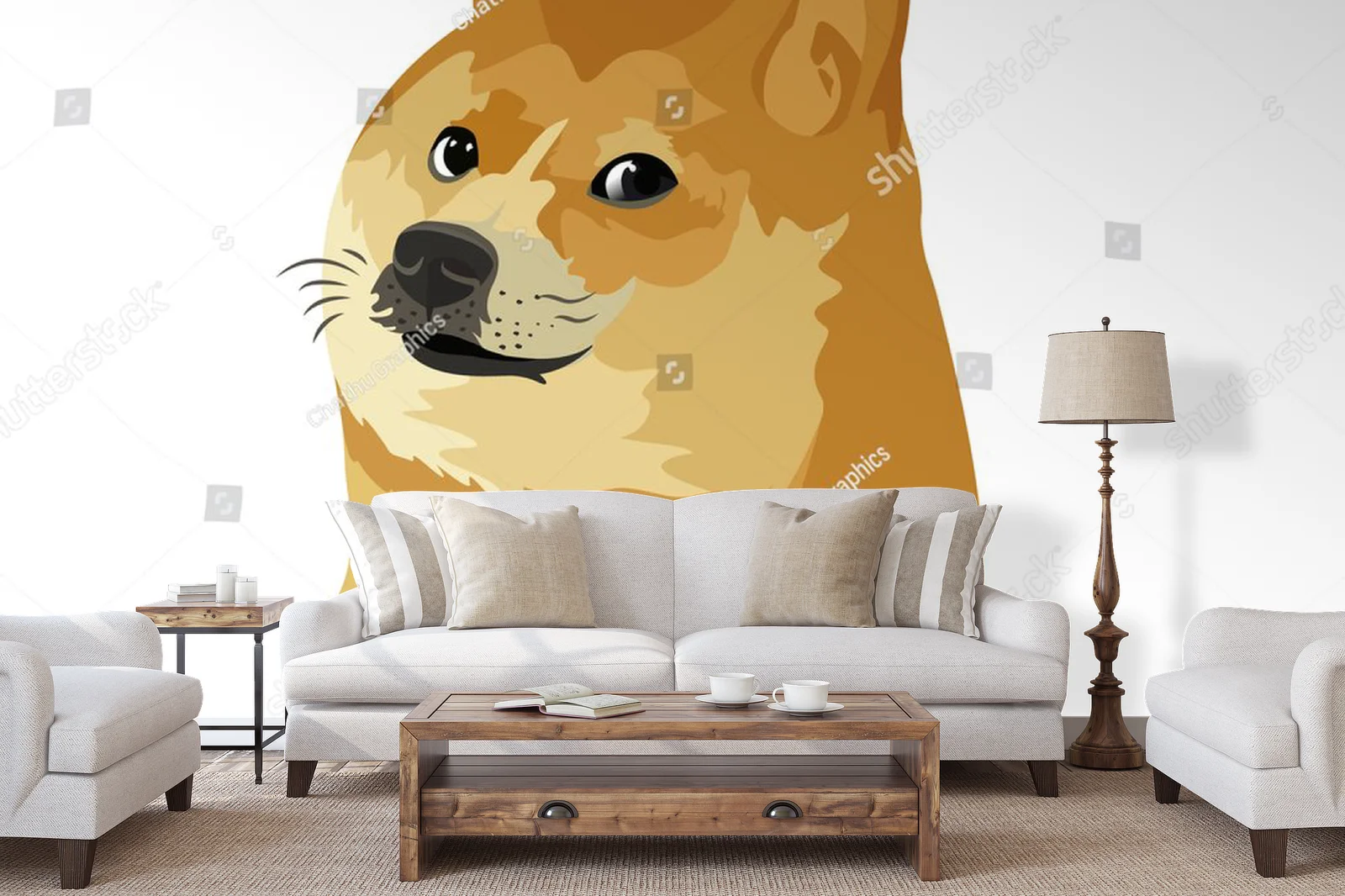 Urocze Shiba Inu w minimalistycznym stylu
