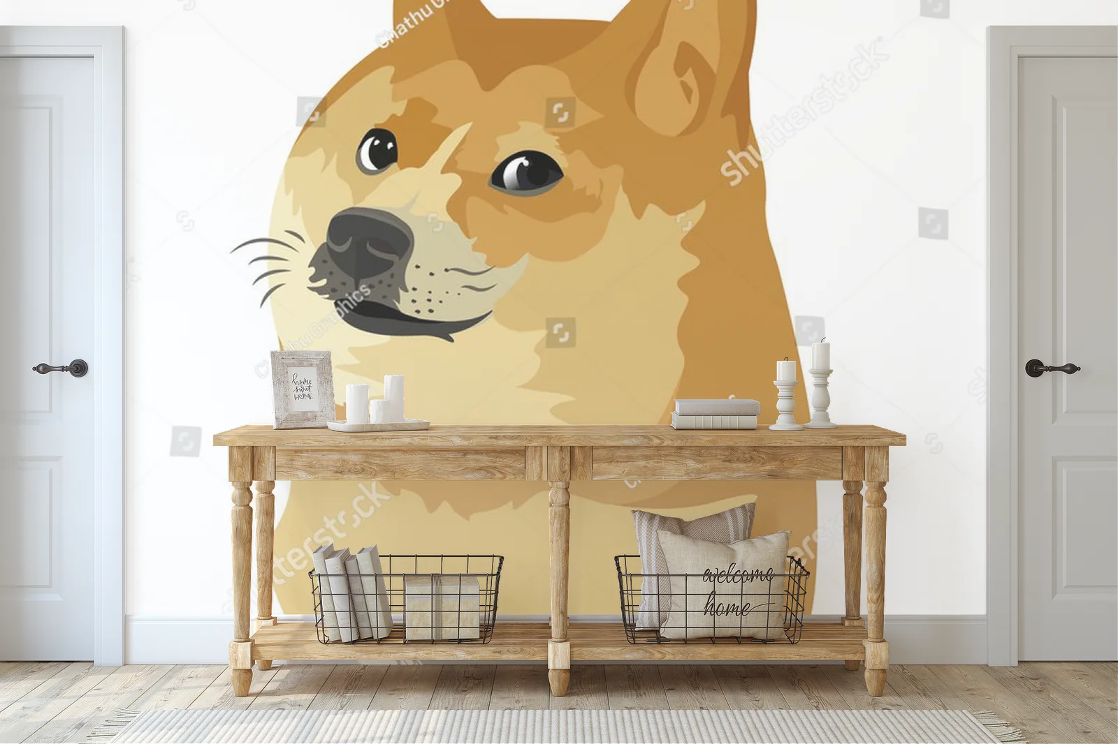 Urocze Shiba Inu w minimalistycznym stylu