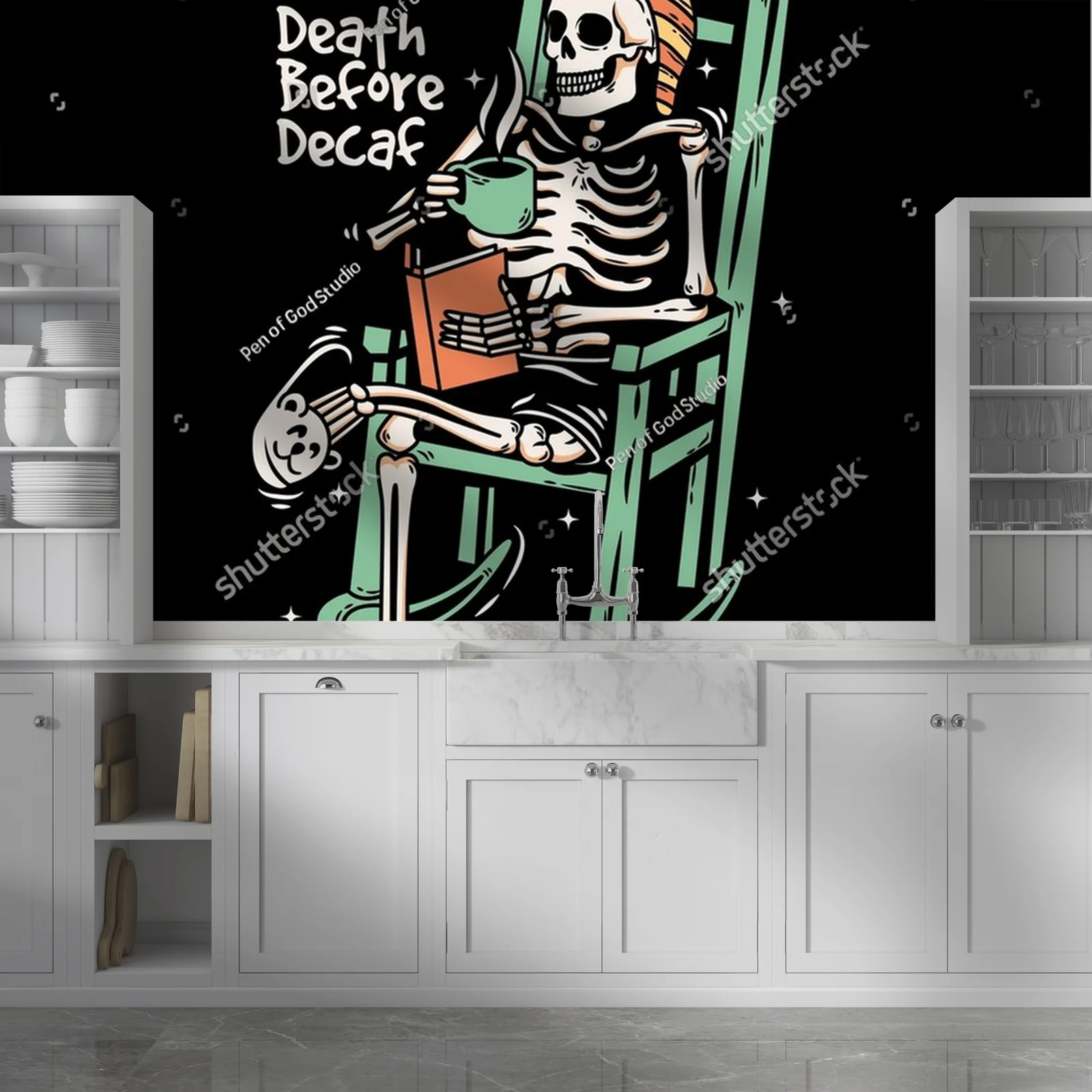 Vintage Chill z Skeletonem w Przytulnej Atmosferze
