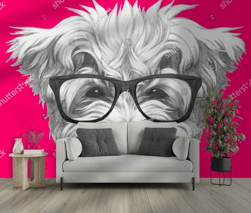 Radosny portret maltese w okularach