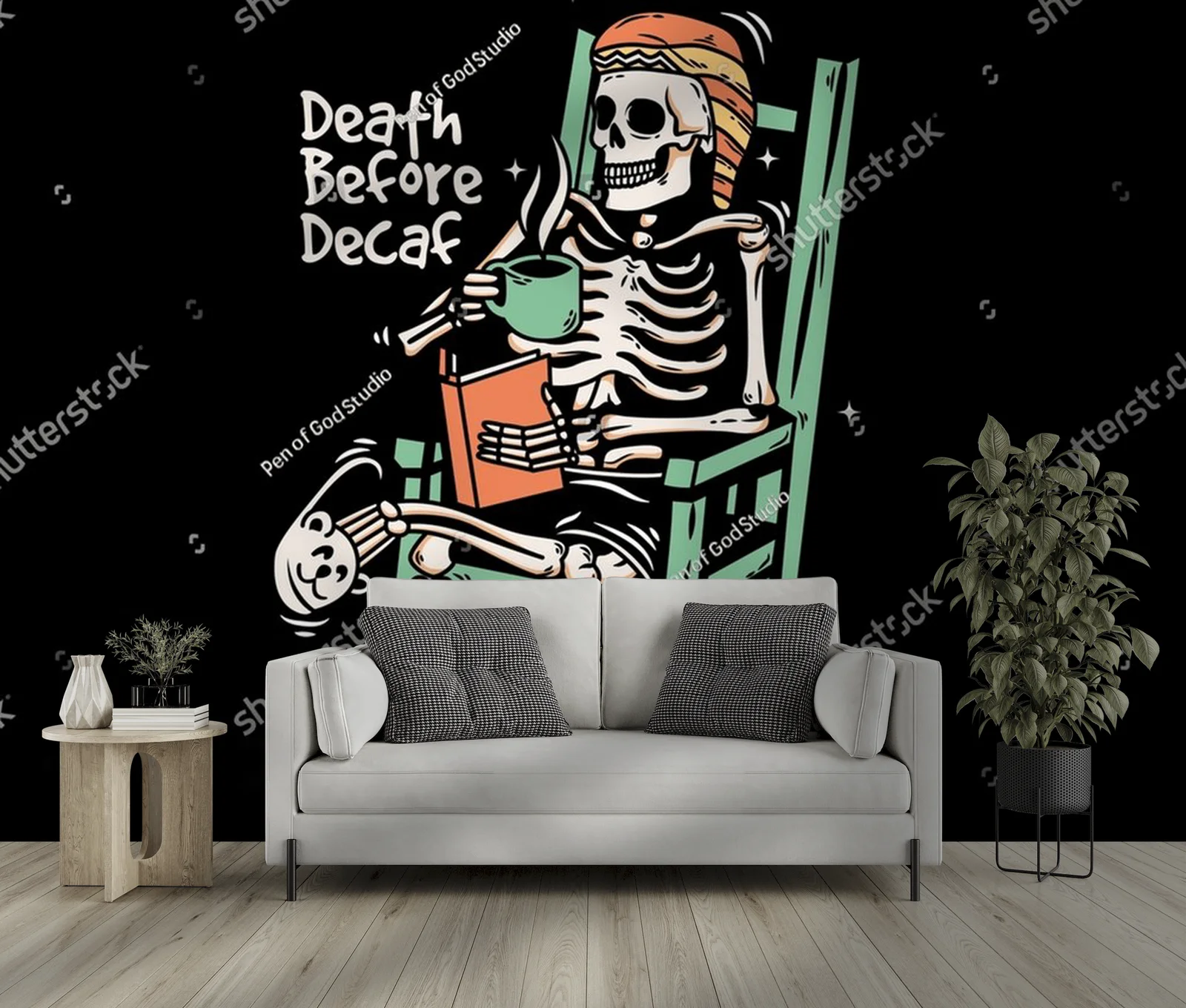 Vintage Chill z Skeletonem w Przytulnej Atmosferze