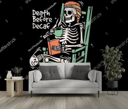 Vintage Chill z Skeletonem w Przytulnej Atmosferze