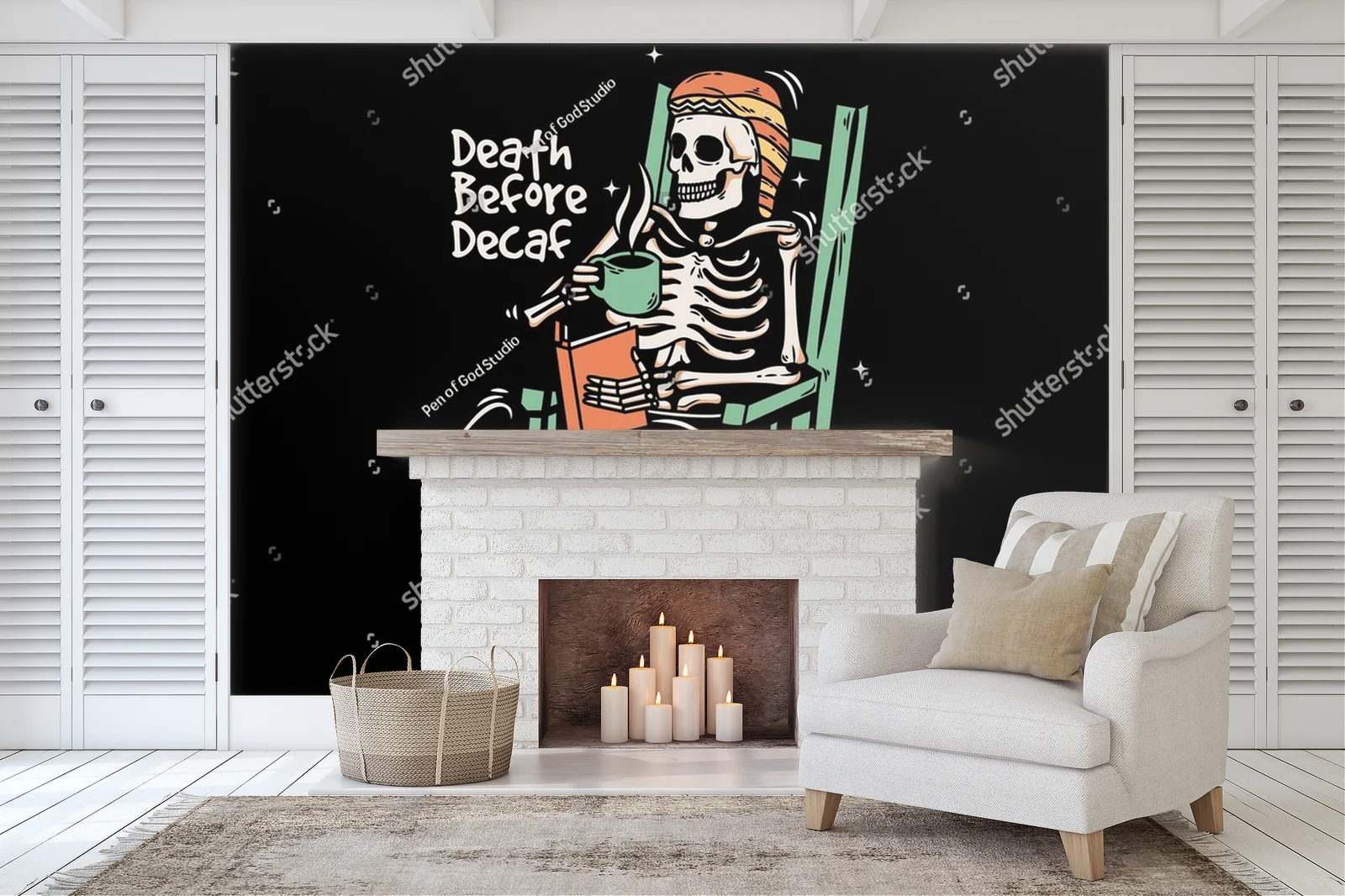Vintage Chill z Skeletonem w Przytulnej Atmosferze