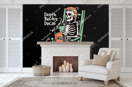 Vintage Chill z Skeletonem w Przytulnej Atmosferze