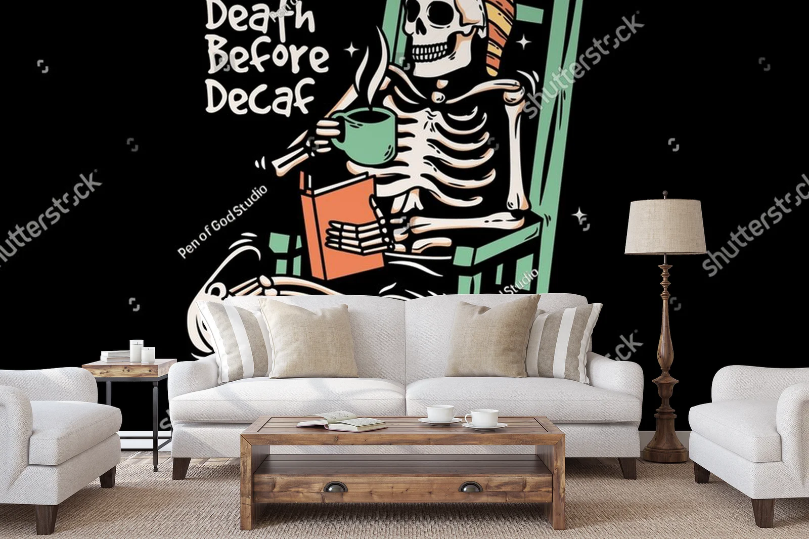 Vintage Chill z Skeletonem w Przytulnej Atmosferze