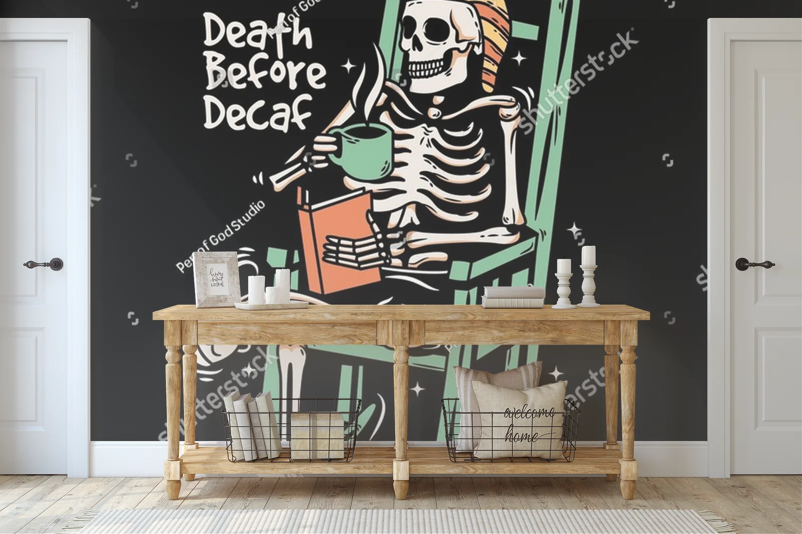 Vintage Chill z Skeletonem w Przytulnej Atmosferze