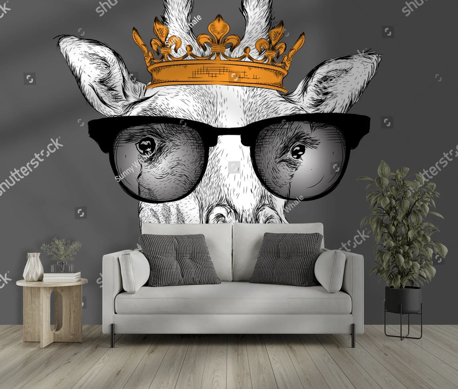 Giraffe w koronie - elegancja i wdzięk w afrykańskim stylu