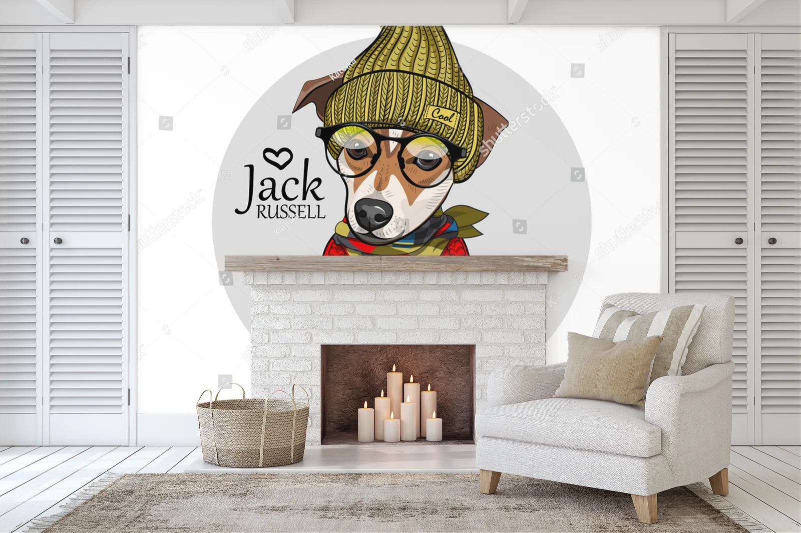 Stylowy Jack Russell w modnym odzieniu