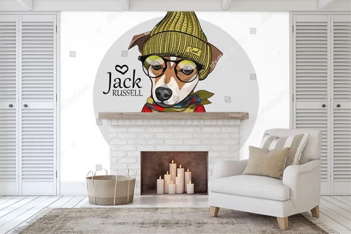Stylowy Jack Russell w modnym odzieniu