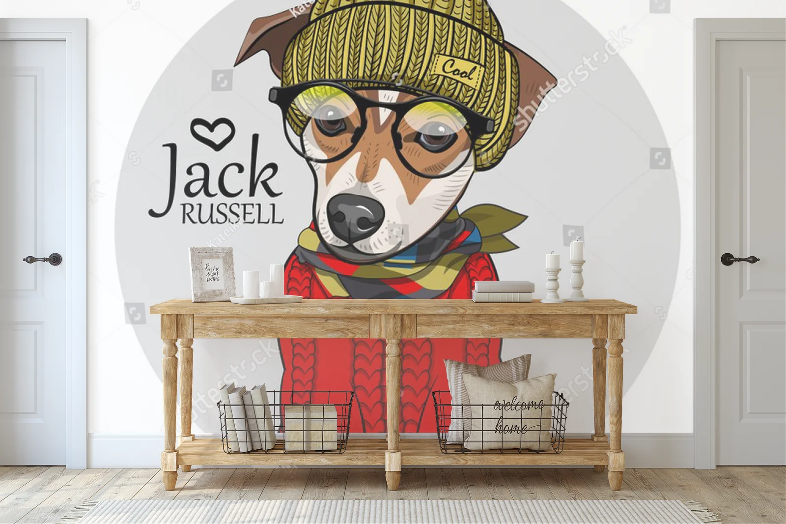 Stylowy Jack Russell w modnym odzieniu