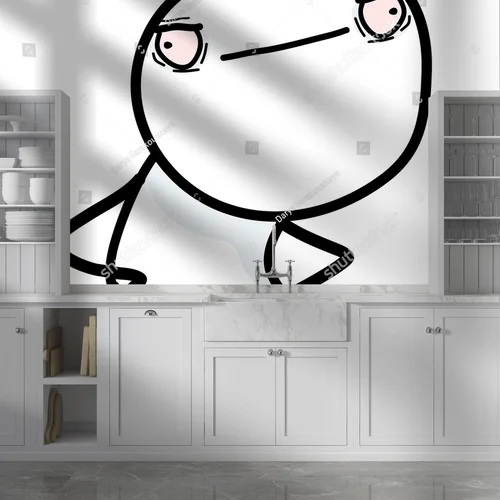 Zabawne emocje: Unhappy Man w stylu wektorowym