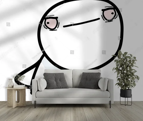 Zabawne emocje: Unhappy Man w stylu wektorowym
