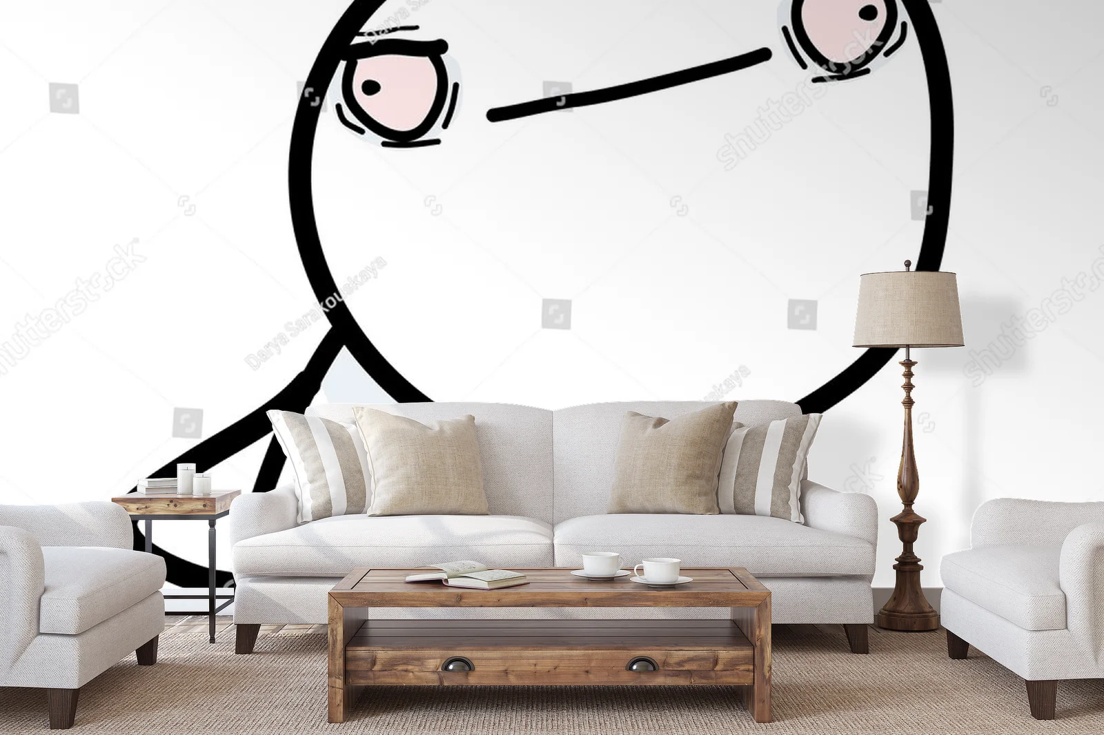 Zabawne emocje: Unhappy Man w stylu wektorowym