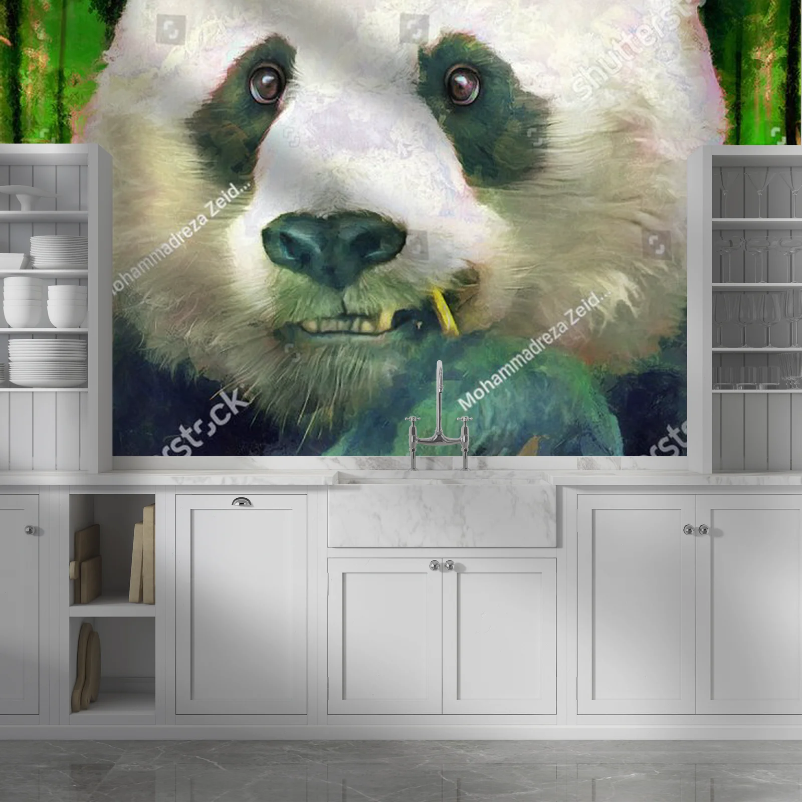 Zjawiskowy panda w pastelowych odcieniach