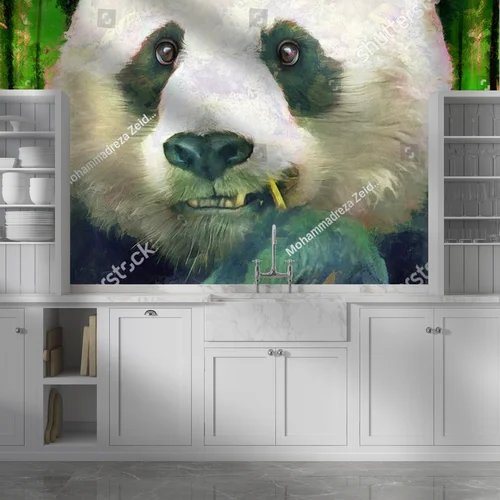 Zjawiskowy panda w pastelowych odcieniach