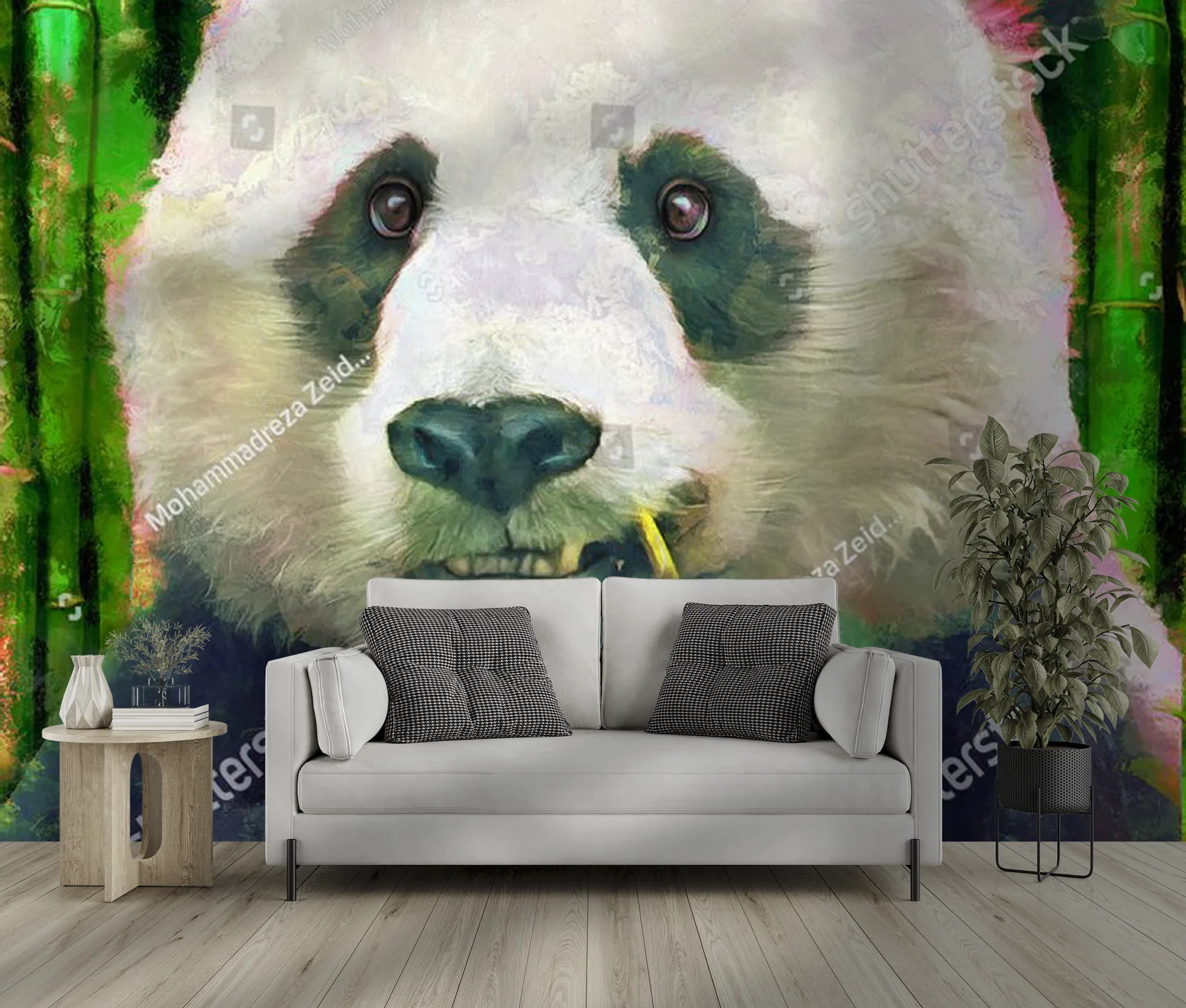 Zjawiskowy panda w pastelowych odcieniach