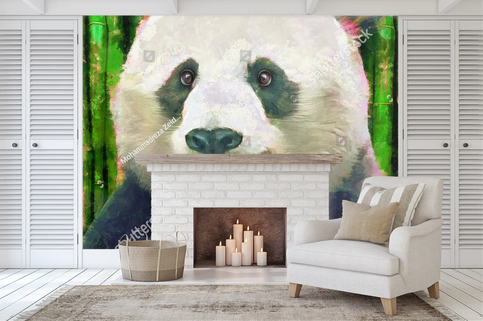 Zjawiskowy panda w pastelowych odcieniach