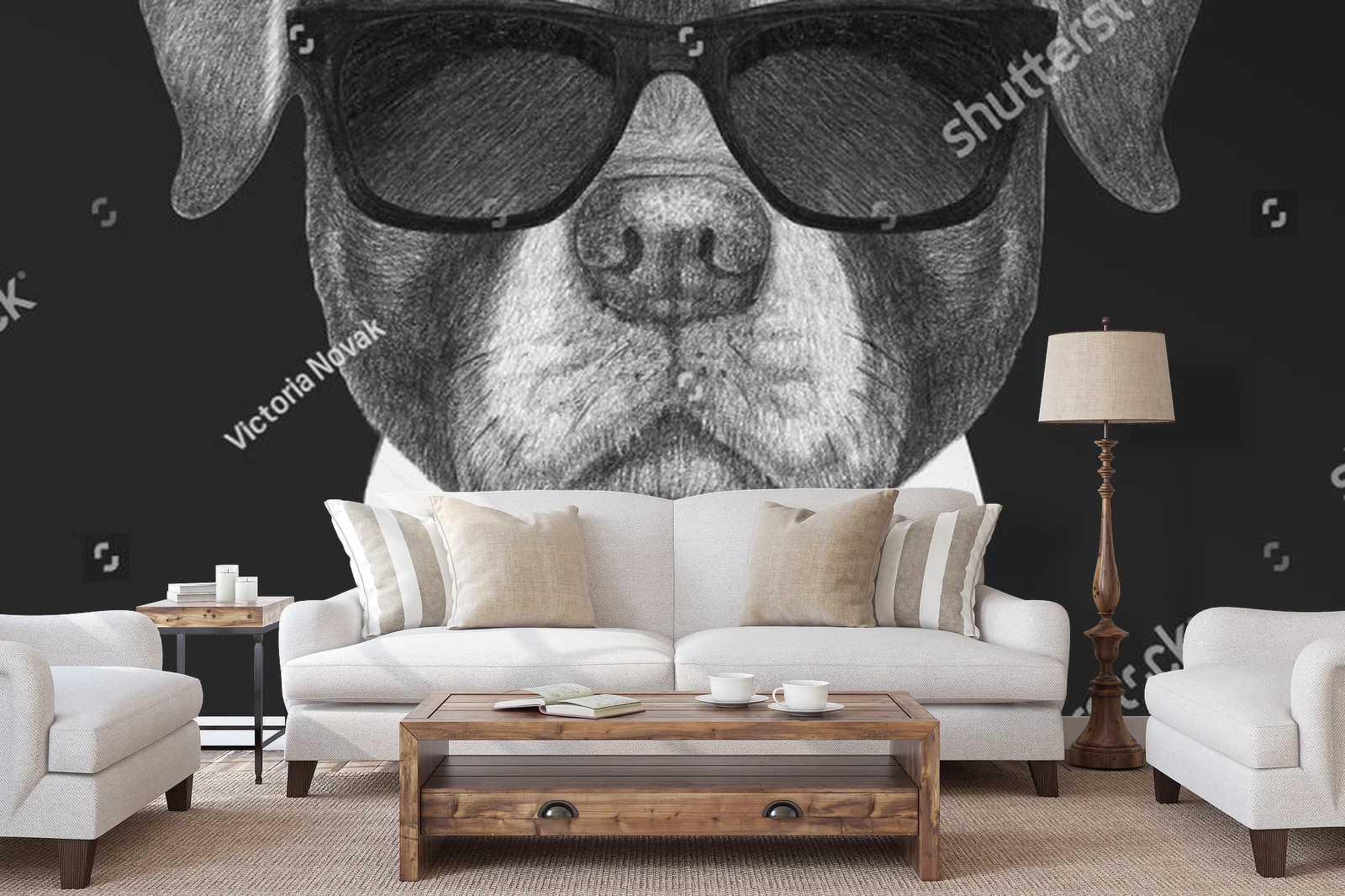 Elegancki Rottweiler w retro stylu