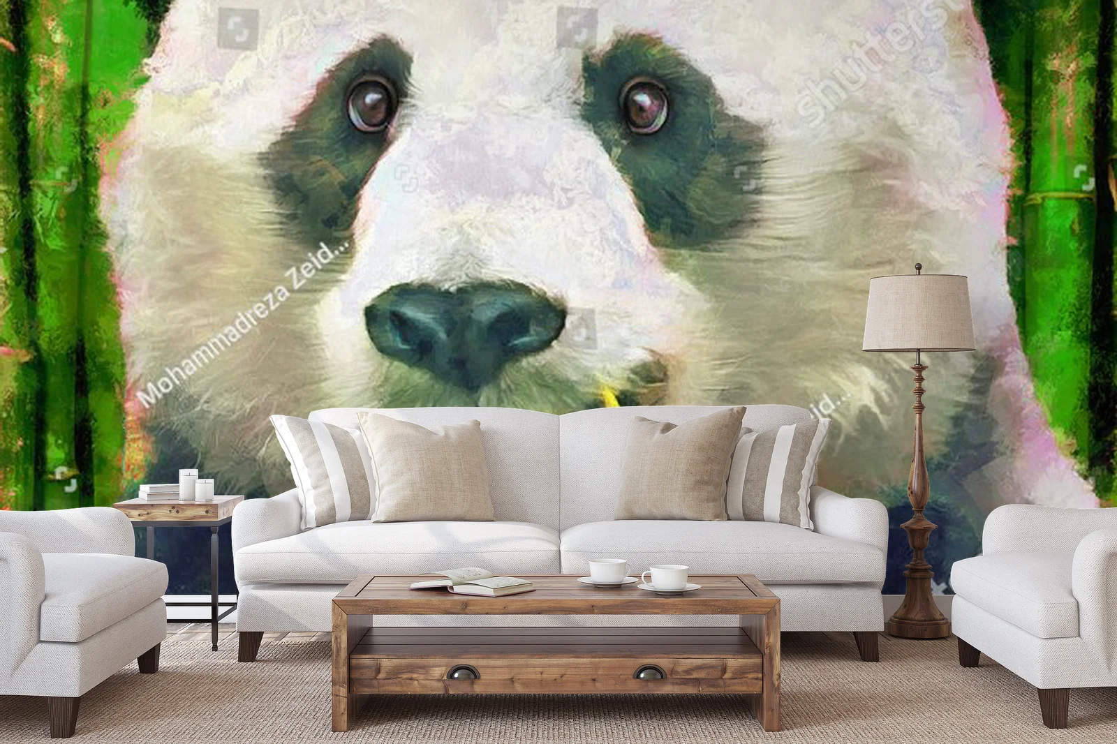 Zjawiskowy panda w pastelowych odcieniach