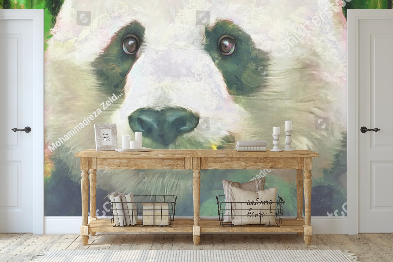 Zjawiskowy panda w pastelowych odcieniach