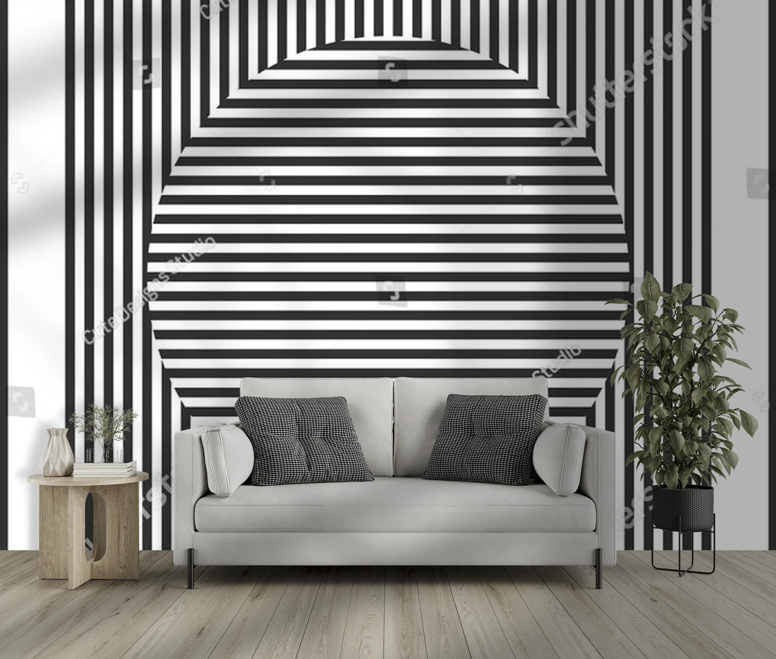 Geometryczna harmonia w minimalistycznym stylu