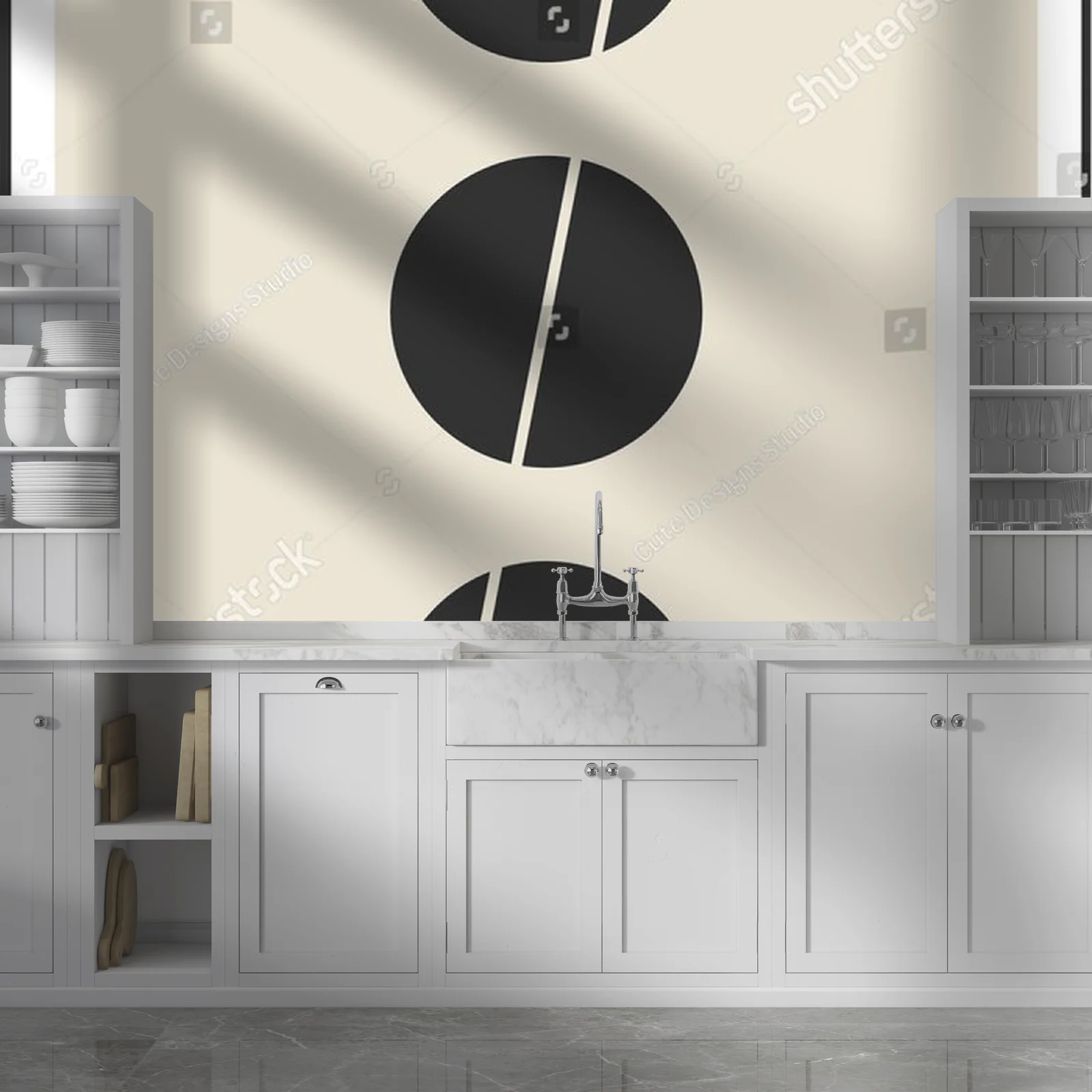 Geometryczne harmonia w pastelowej estetyce