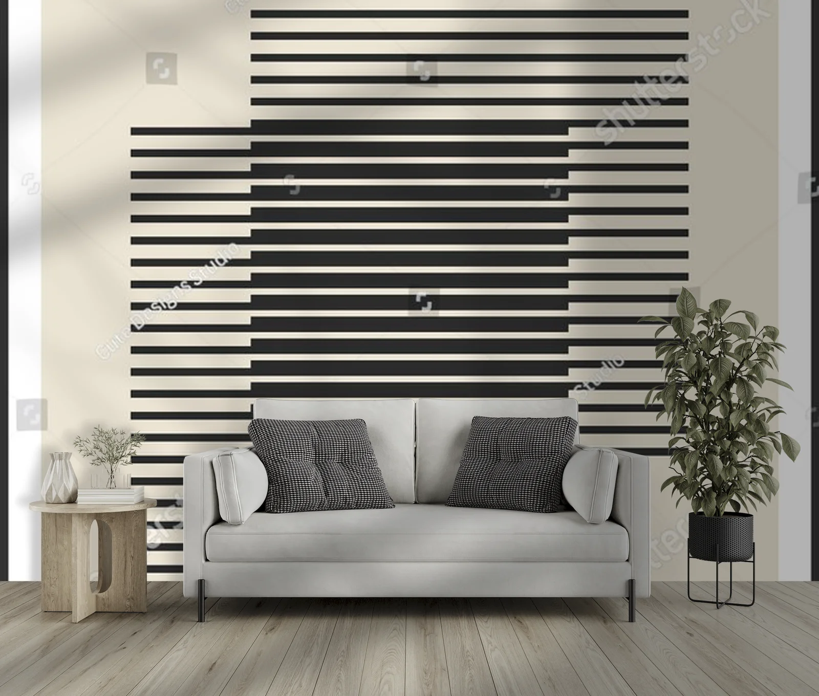Geometryczne kształty w minimalistycznych odcieniach