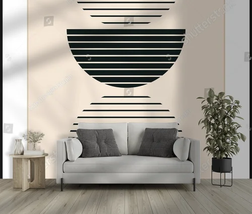 Minimalistyczna geometria w odcieniach beżu