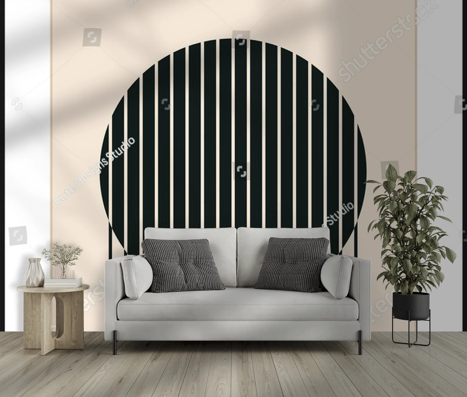 Harmonia geometrycznego designu w stonowanych tonach