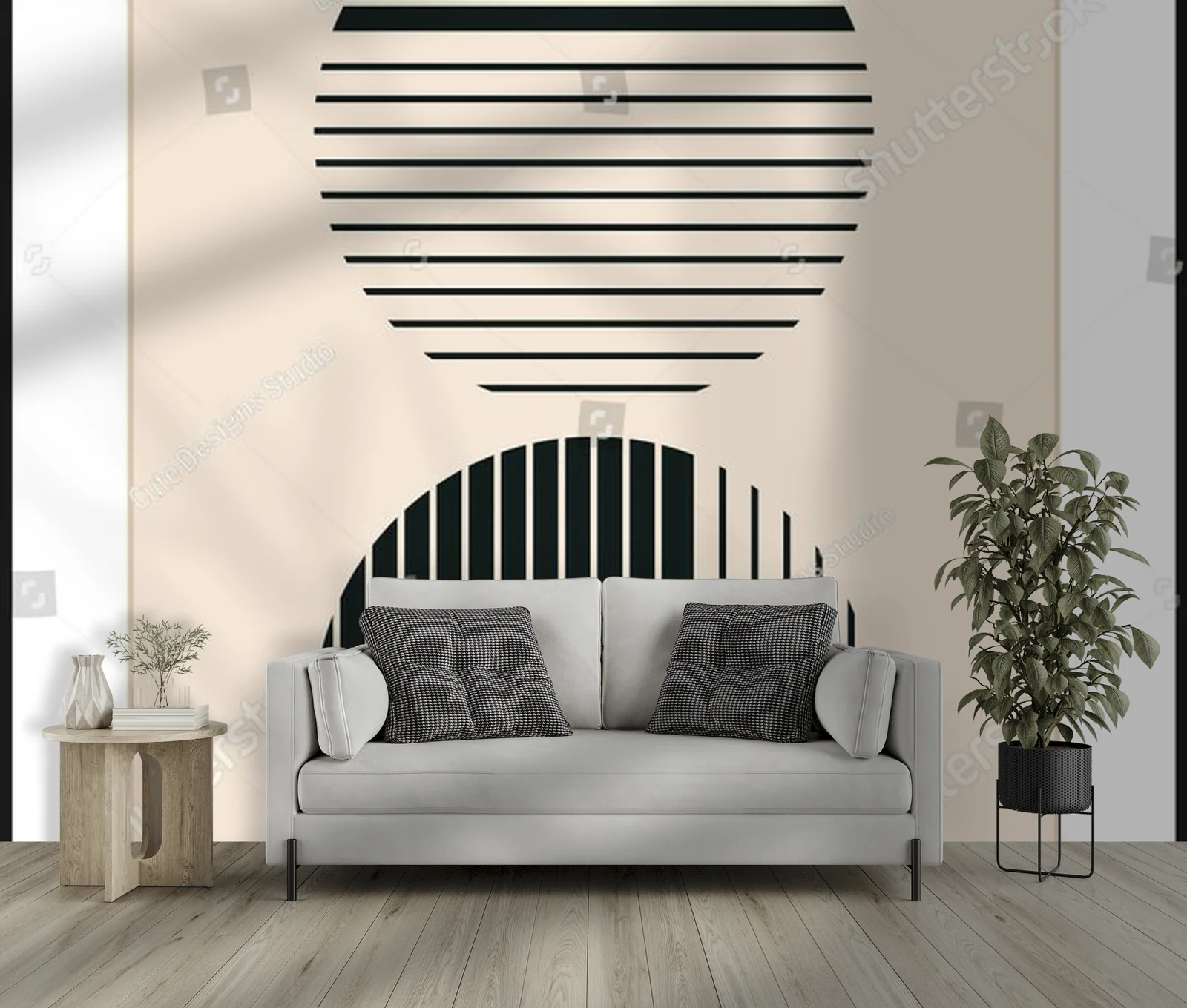 Geometryczna elegancja w pastelowych odcieniach