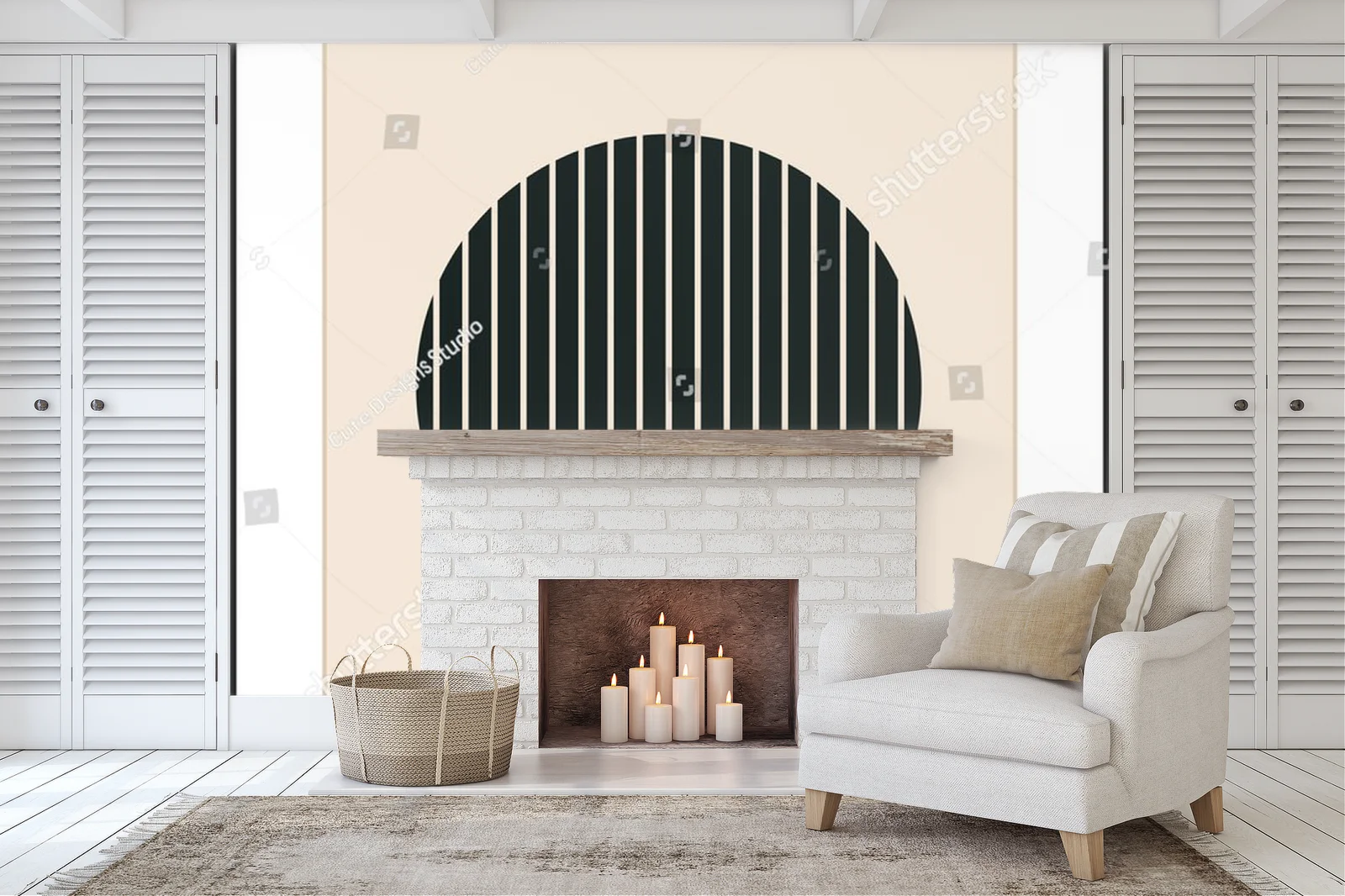 Harmonia geometrycznego designu w stonowanych tonach