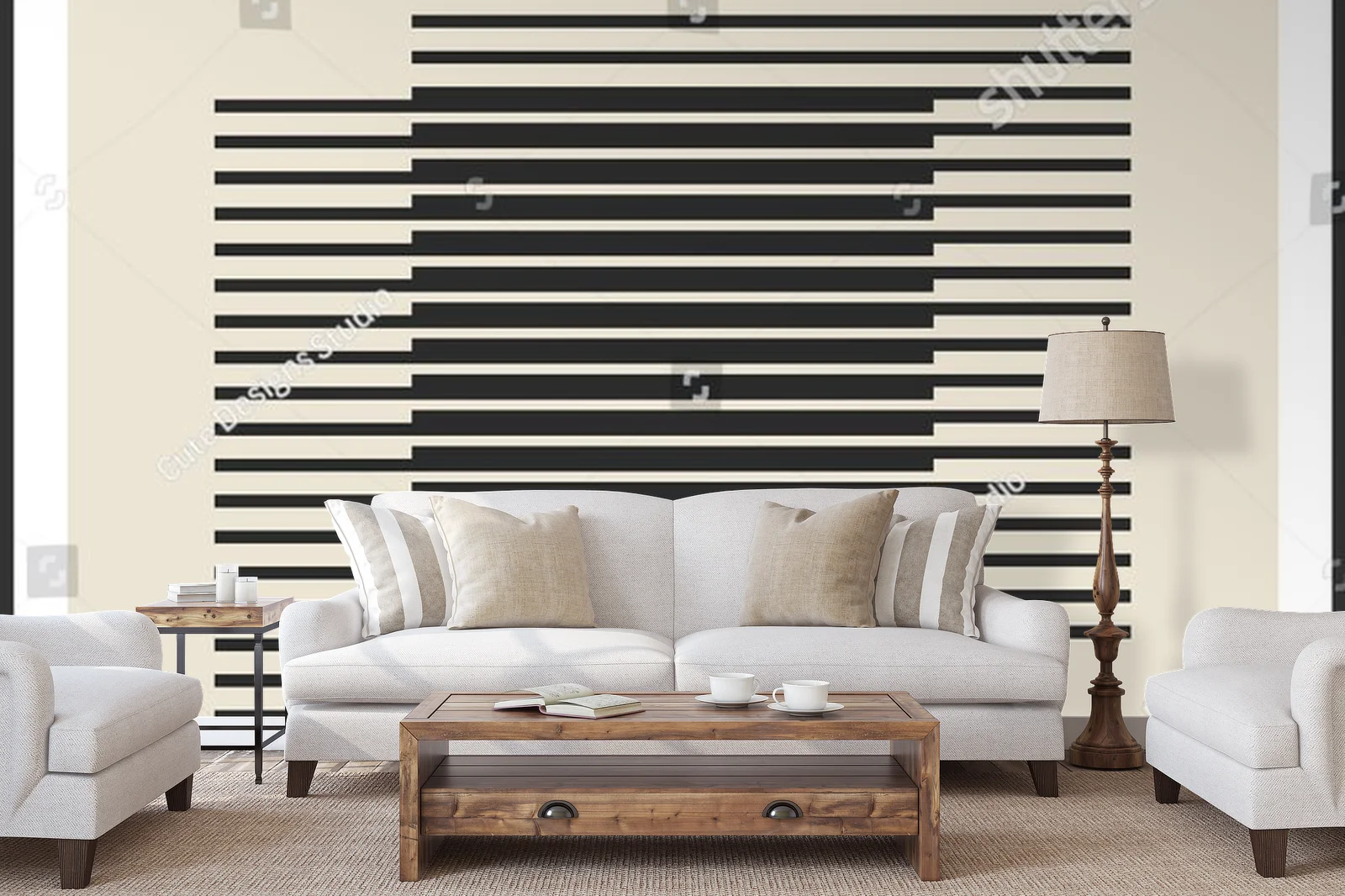Geometryczne kształty w minimalistycznych odcieniach