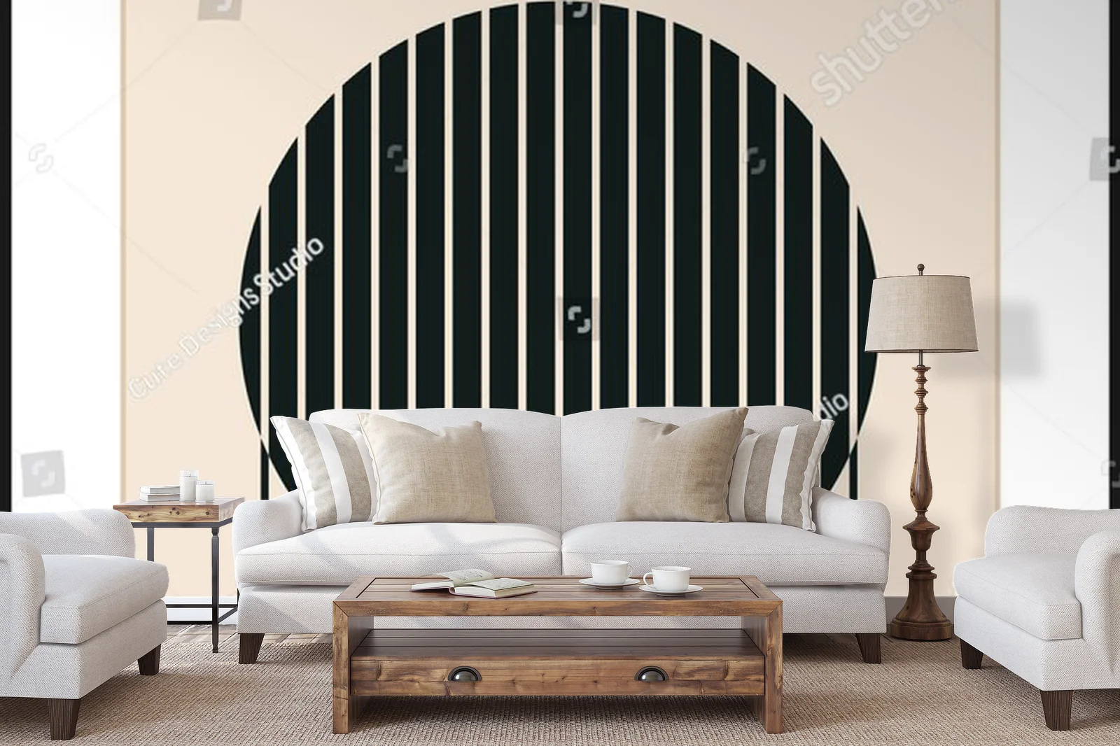 Harmonia geometrycznego designu w stonowanych tonach